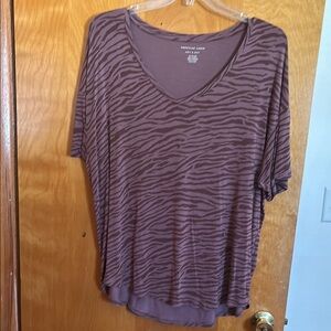 American Eagle Outfitters Brown Zebra Print Women's Top